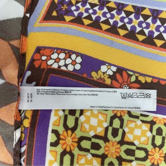 Urban Outfitters 70’s Psychedelic Floral Paisley Satin Square Scarf 29” x 29" - Picture 9 of 10